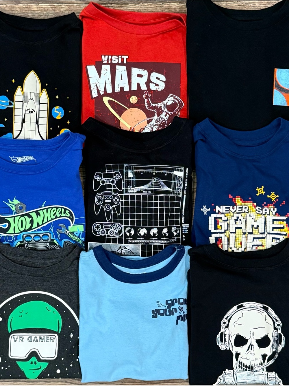 Boys Long & Short Sleeve Graphic Tee Bundle